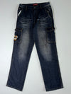 Sheng Yuehan Dark Wash Cargo Jeans (W:32|L:43)