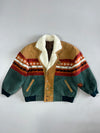 Vintage Southwestern Aztec Suede Leather Jacket (M/L)
