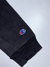 Champion Script Logo Pullover Hoodie – Black, (M)