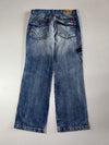 Y2K W.J8.0 Vintage Fatigues Zip Pocket Baggy Jeans – Blue (W:34) (L:43.5)