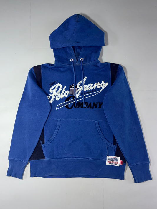 Ralph Lauren Polo Jeans Co. 1967 Graphic Pullover Hoodie – Royal Blue (M)