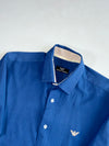 Giorgio Armani Royal Blue Shirt – Eagle Logo – Contrast Collar (L)
