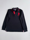 US Polo Assn (USPA) Long Sleeve Rugby Polo in Black(L