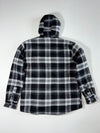 Dickies Black & Grey Hooded Flannel Shirt Jacket – Quilted Lining (XL)