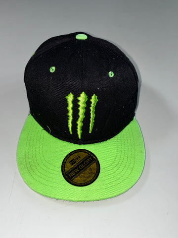 Vintage Monster Energy Black Green Snapback Cap (Adjustable)