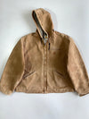 Vintage Carhartt Sandstone Active Hooded Jacket (Fur Inside)(2XL/3XL)