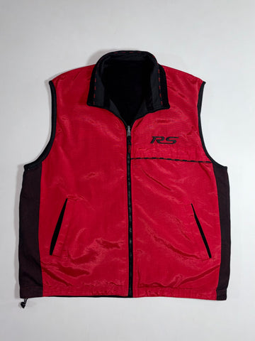 Vintage Ford Collection RS Racing Reversible Fleece Vest – Red/Black (L)