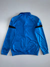 Adidas Three Stripe Full Zip Track Jacket | Royal Blue Black Athletic Training Top (M)