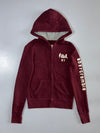 Abercrombie Kids | Fitch NY Zip Hoodie Maroon | (XS)