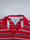 Tommy Hilfiger Red Striped Polo T-Shirt (XL)