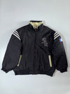 Chicago White Sox MLB REVERSIBLE Vintage Starter-Style Jacket (Black/Cream) (3XL)