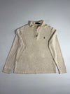 Polo Ralph Lauren Heather Oatmeal Quarter-Zip Pullover (XL)