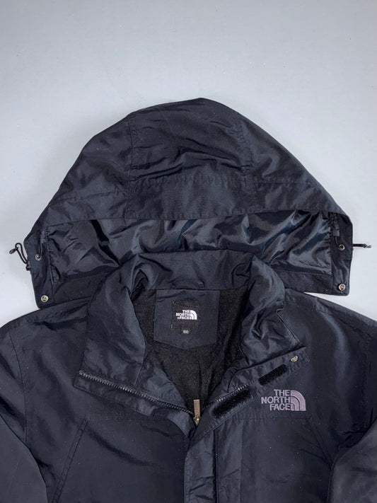 The North Face Black Hooded Waterproof Shell Jacket W/ Detachable Cap (M/L)