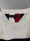 Tommy Hilfiger Signature Flag Logo Knit Sweater – White – (XL)