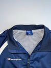 Champion Script Logo Windbreaker Jacket Mesh Lined Navy White Colorblock Size 150. (M)