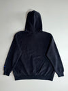 Nike Fleece Hoodie with Plaid Patch Logo – Black/Rust Plaid (XL)