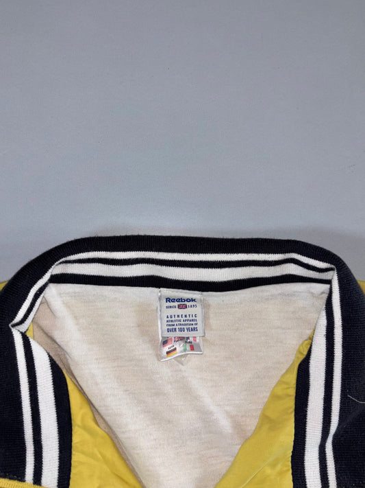 Reebok Vintage Windbreaker  Mustard Yellow Retro Stripe Trim (2XL/3XL)