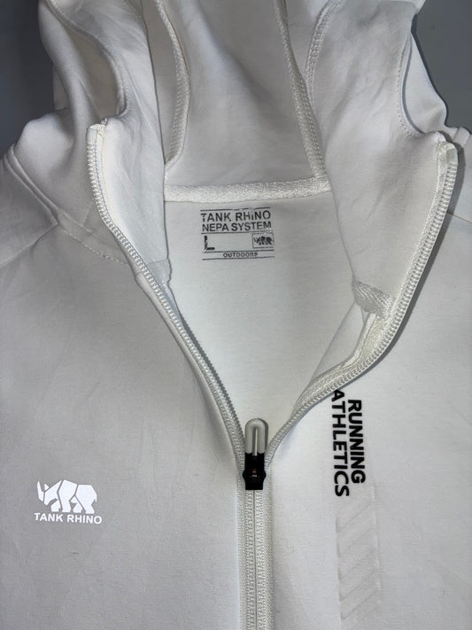 Tank Rhino Running Athletics Zip up | White | Nepa System (M)
