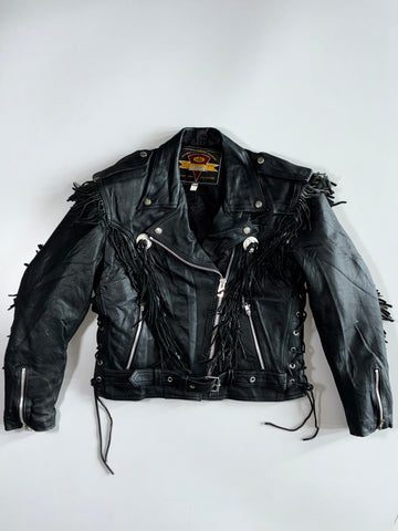 Held Fringe Concho Pure Leather Heavy Jacket (M)