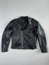 Euro Stars Black Leather Biker Jacket (Xl)