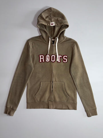 Roots Canada Full-Zip Hoodie – Olive Green (S)