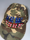 56Fifty New York Camo Fitted Cap | USA Flag Embroidery | Stars & Stripes | (S)