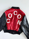 Vintage Red & Black “COCON” Leather Racing Bomber Jacket (M)