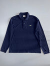Lacoste L1312 Classic Crocodile Logo Long Sleeve Pique Polo Shirt Navy Blue (XL)