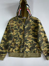 BAPE A Bathing Ape 1st Camo Shark Full Zip Hoodie Green Camo Double Zip (M/L)
