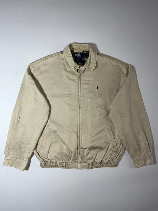 Polo Ralph Lauren Plaid Lined Harrington Jacket Khaki  (2XL)