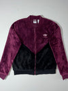 Adidas Originals | Trefoil Sherpa Fleece Track Jacket Maroon/Black (S)