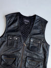 ZSuper Premium Original Pure Leather Utility Vest (L/XL)