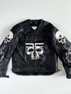ICON Skull & Crossbones Black Leather Moto Jacket (XL)
