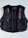 Arlen Ness Bikewear Tactical Utility Motorcycle Vest – Black, 3M Reflective (XL)