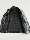 Vintage Black Faux Leather Asymmetric Zip Biker Vest Women’s(M)