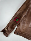 Vintage Polo Ralph Lauren Brown Leather Zip Jacket (S/M)