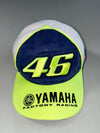 Yamaha Factory Racing VR46 Valentino Rossi Cap – Navy/Neon Yellow/White, Licensed (Adjustable)