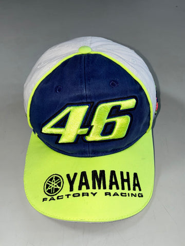 Yamaha Factory Racing VR46 Valentino Rossi Cap – Navy/Neon Yellow/White, Licensed (Adjustable)