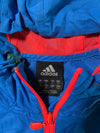 Adidas Hooded Windbreaker – Blue/Neon Coral (L)