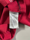Kappa Maroon Mock Neck Fleece Top – White Collar Sporty Long Sleeve (S/M)
