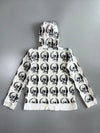 NUNUNU All-Over Skull Print Zip-Up Hoodie (XS)
