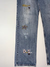 Diesel Embroidered Patch Jeans – Light Wash, Y2K(W:32) (L:44)