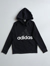 Adidas Black Big Logo Hoodie | Size (S)