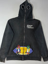Nippon Blue Fighter Full-Zip Mask Graphic Hoodie – Black (L)
