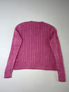 Polo Ralph Lauren Cable-Knit V-Neck Sweater – Pink Women’s (XL)