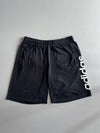Adidas Black Logo Print Shorts (W:34) (L:22)