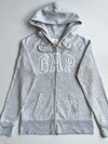 Vintage Gap Heather Grey Arch Logo Zip-Up Hoodie (S)