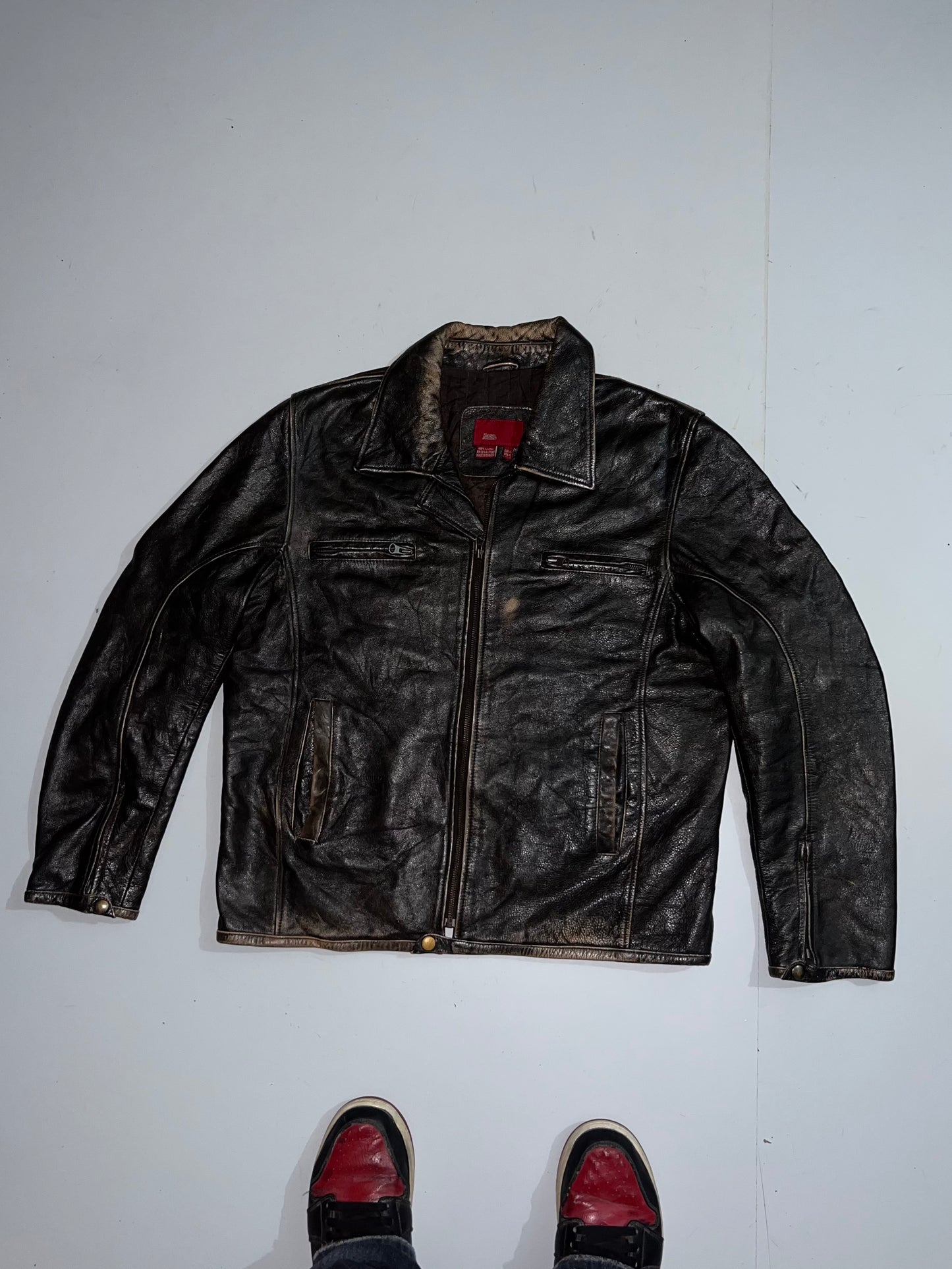 ZARA Original Leather Jacket (L/XL)