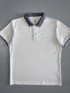 Adidas Club Solid Polo T-Shirt  White with Navy Stripe Tipping (L/XL)