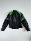 Black & Green Striped Cafe Racer Jacket (XS)